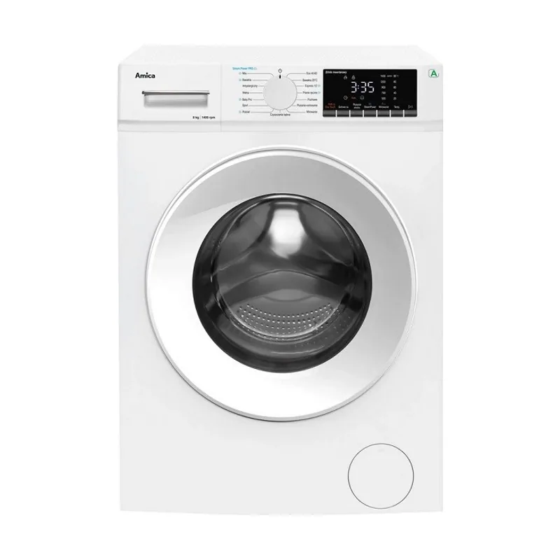 Amica Lavadora independiente WA5S814ALiSH Blanco Clase A 46 x 60 x 84,7 cm 8 kg SteamPower Pro 15 Programas 60 kg
