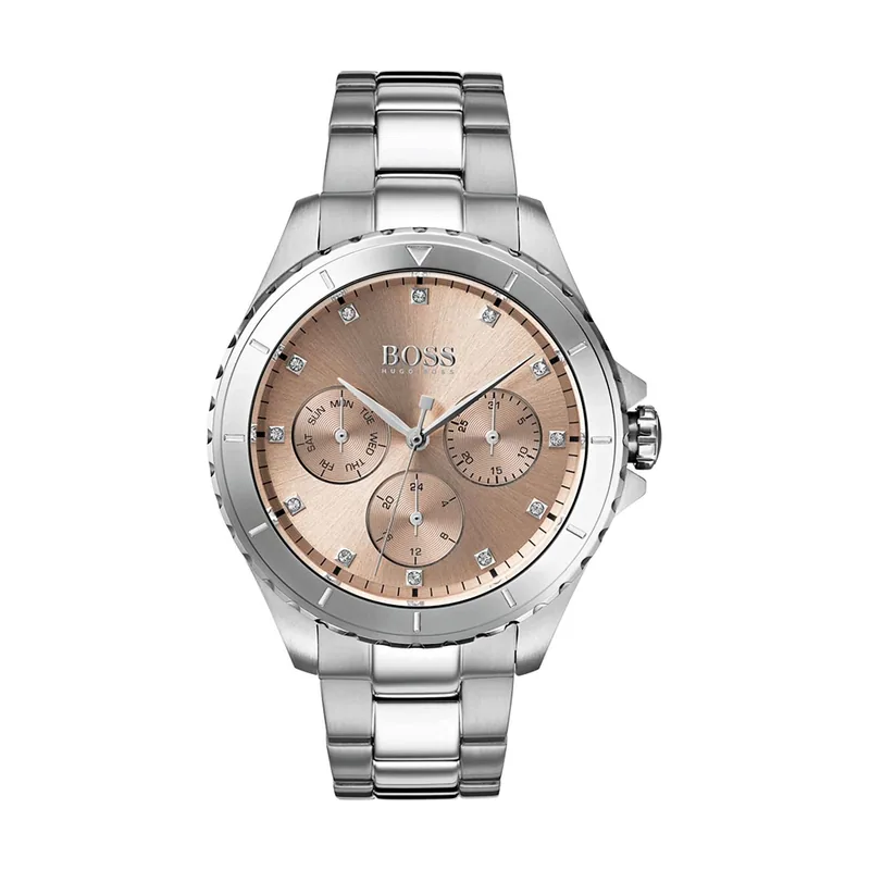 Hugo Boss BOSS Reloj Analógico de Cuarzo multifunción para Mujer con Correa en