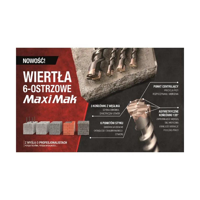 Makita Broca SDS Max Maxi Mak 6-Filosa 32x780x920mm