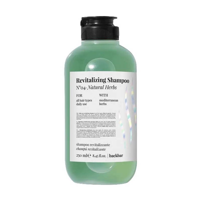 Farmavita Back.Bar N°04 Natural Herbs Revitalizing Shampoo 250 ml Champú Profesional Mujeres