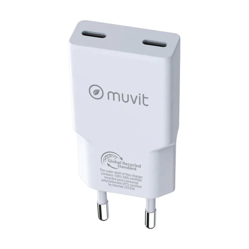 Muvit for change cargador de pared slim 2 tipo c pd