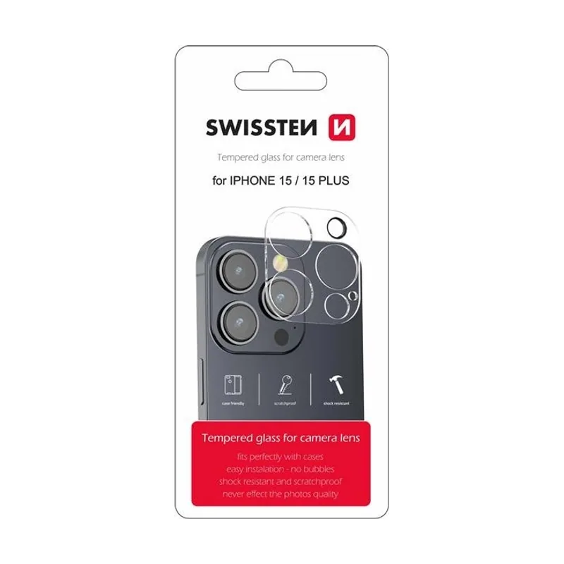 Swissten Tempered glass for camera lens for apple iphone 16 plus