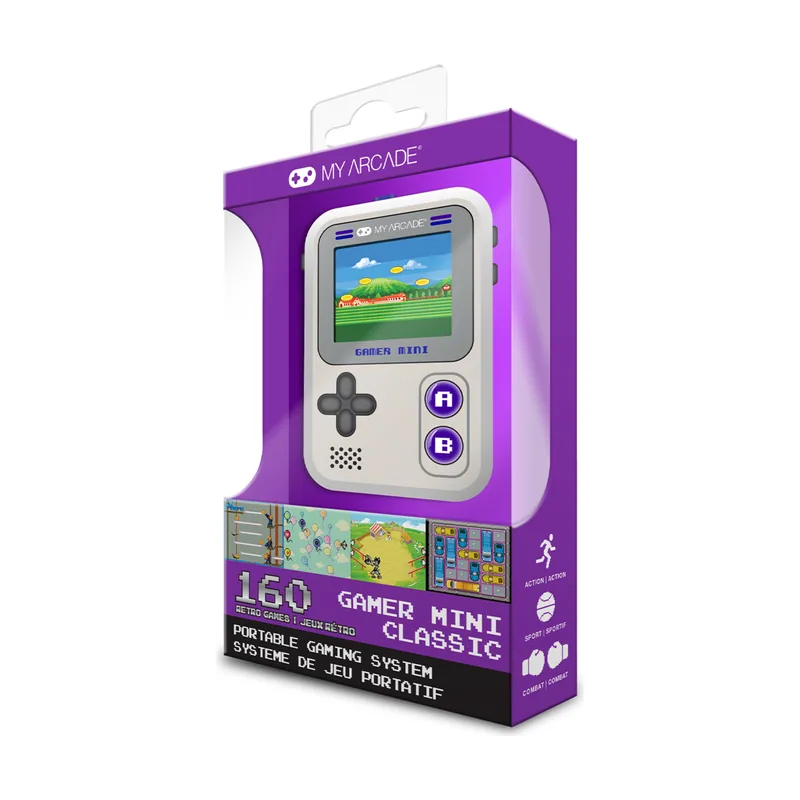 dreamGear Mini Classic Gris/Purpura My Arcade 160 juegos