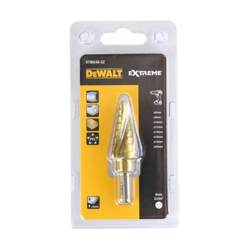 Stanley DeWalt Broca escalonada con revestimiento de titanio de 6-20 mm