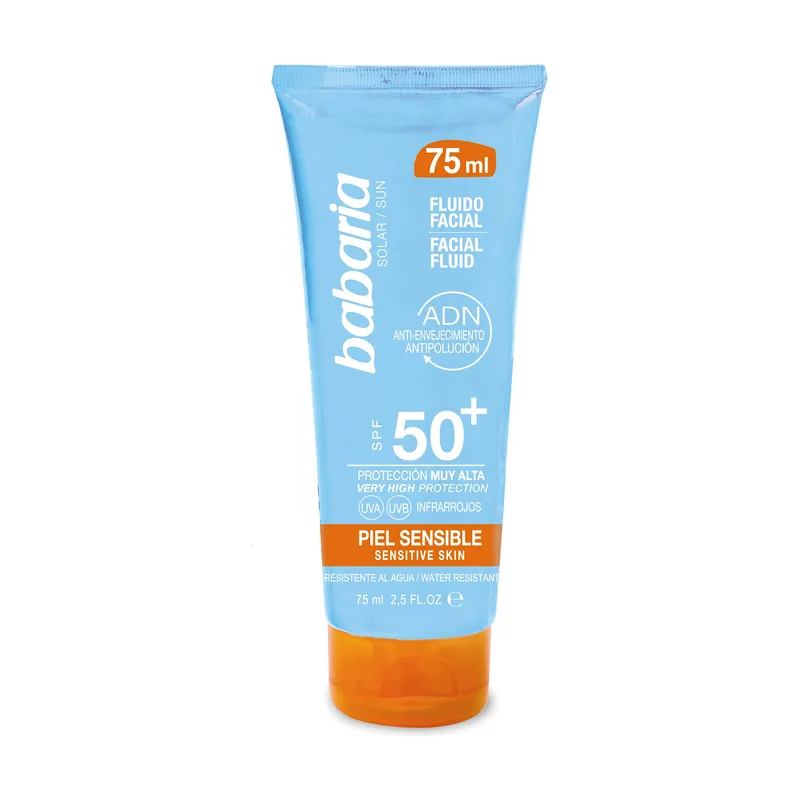 Babaria Fluido Crema Solar Facial 50 Para Pieles Sensibles