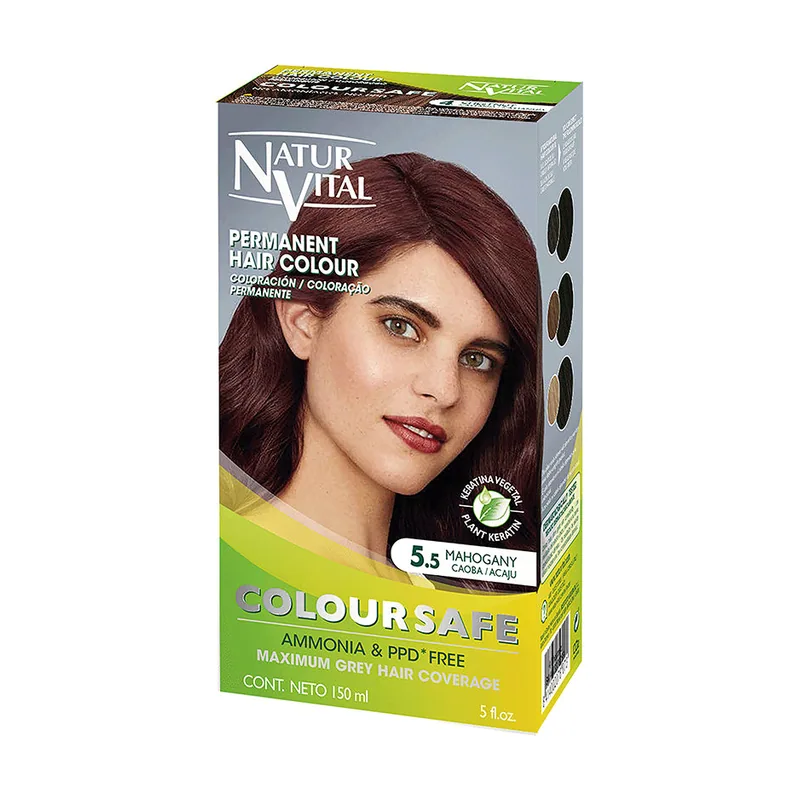 Natur Vital Naturaleza y Vida Tinte ColourSafe Permanente nº 5.5 Caoba 150 ml