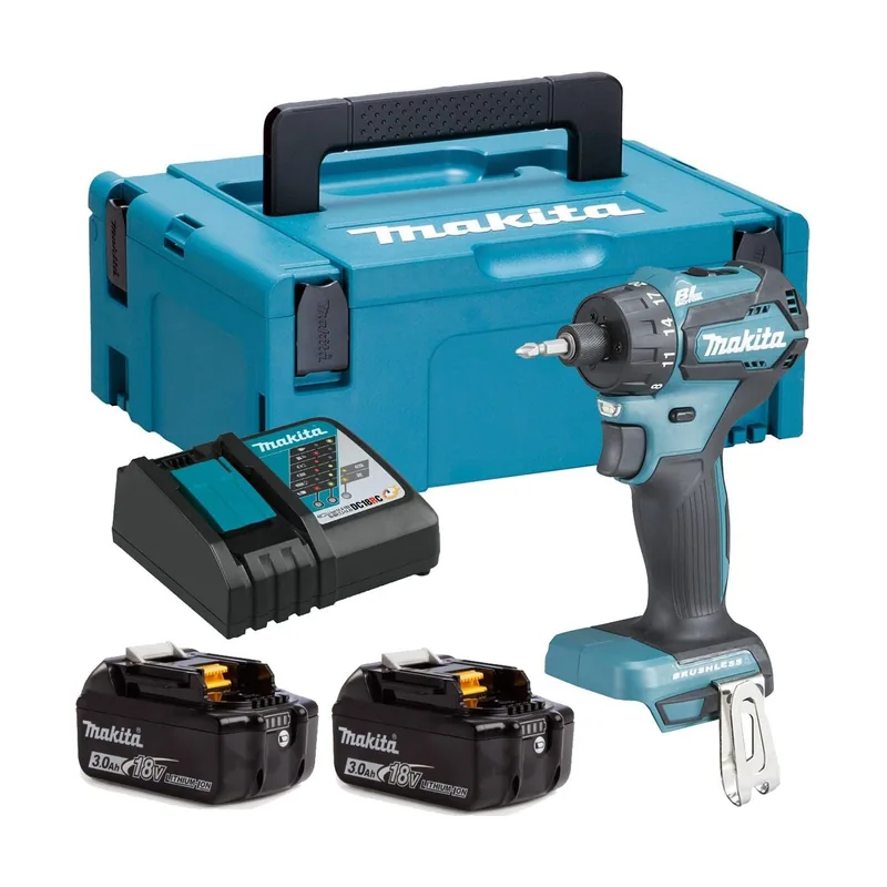 Makita wiertarko-wkrętarka 18v uchwyt 1/4" 2 x 3,0ah li-ion bezszczotkowa ddf083rf