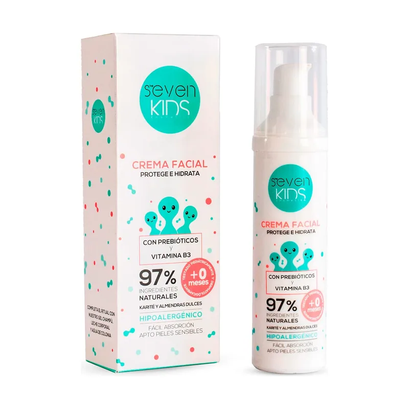 Seven potions Crema facial para bebés y niños con Prebióticos y Vitamina B3