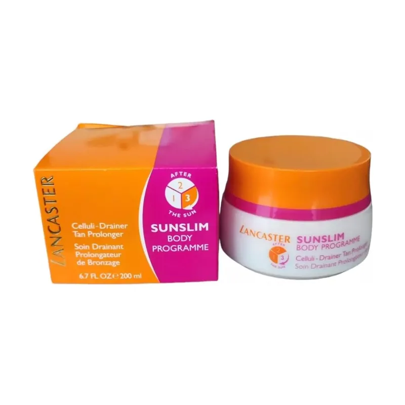 Lancaster Crema corporal anticelulítica Sunslim alisa y tonifica la piel reduce visiblemente la celulitis fórmula reafirmante de rápida absorción 200 ml