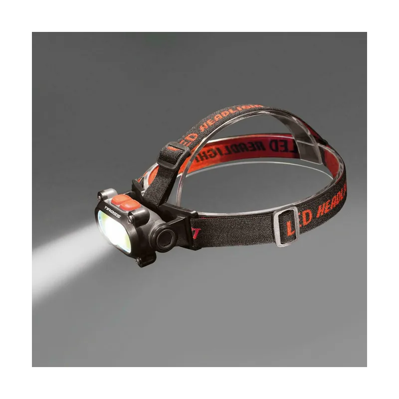 Tiross Linterna frontal recargable 1200mAh 120lm + 200lm COB