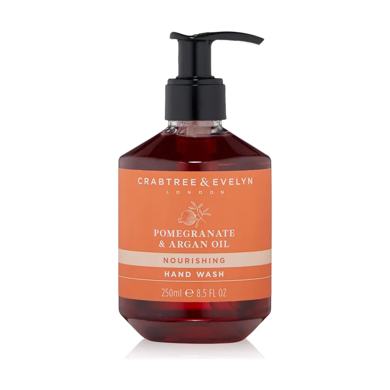 Crabtree & Evelyn, Pomegranate & Argan Oil, jabón líquido nutritivo para manos, 250 ml, hidratación intensa y suavidad
