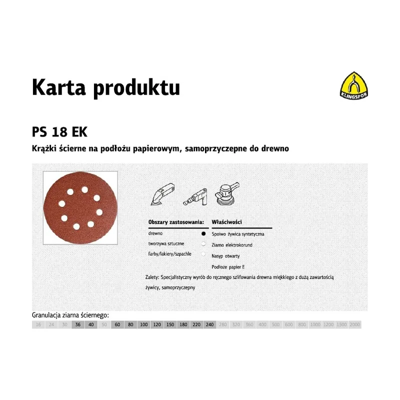 Klingspor Disco abrasivo autoadhesivo PS18EK