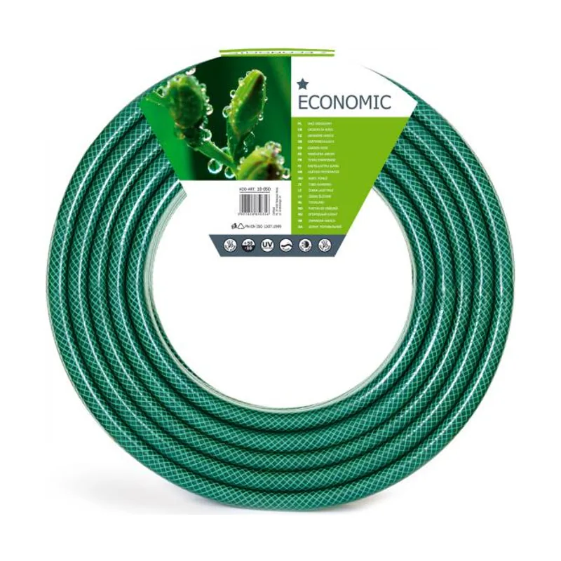 Cellfast Manguera de jardín Economic 70m 5/8" Resistente a UV y Alta Durabilidad para Riego Eficiente