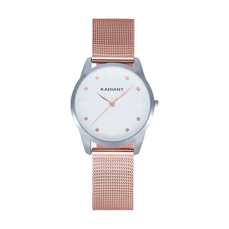 Radiant batería Reloj Margaritas White DIAL IPRG Mesh
