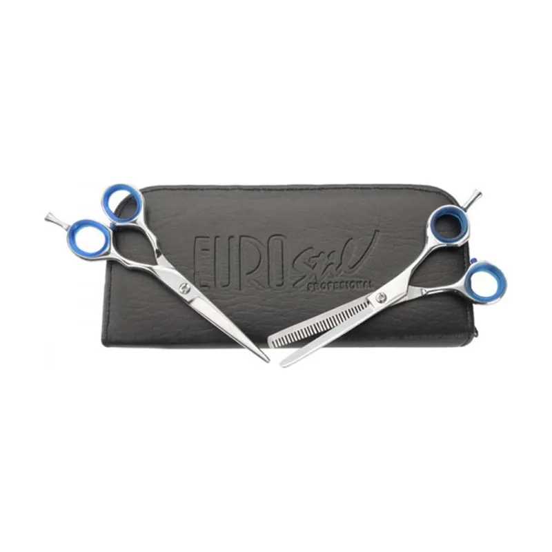 Eurostil Estuche Academia 2 Tijeras Brillo Micro DENT Unisex Adulto