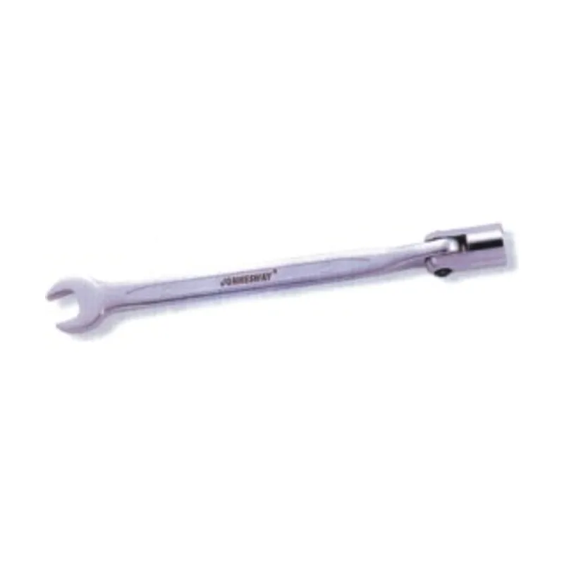 Jonnesway Llave Combinada Articulada 13mm W43B113 para trabajos en espacios reducidos con cabeza flexible de 180° y construcción en acero cromo-vanadio
