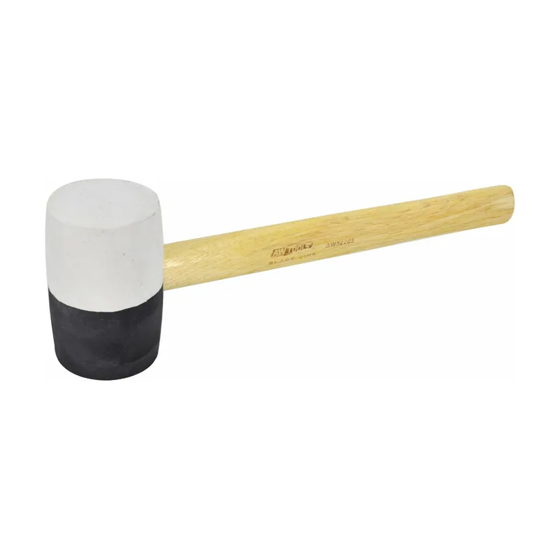 Awtools Martillo de goma 780g cabeza de 63mm mango de madera