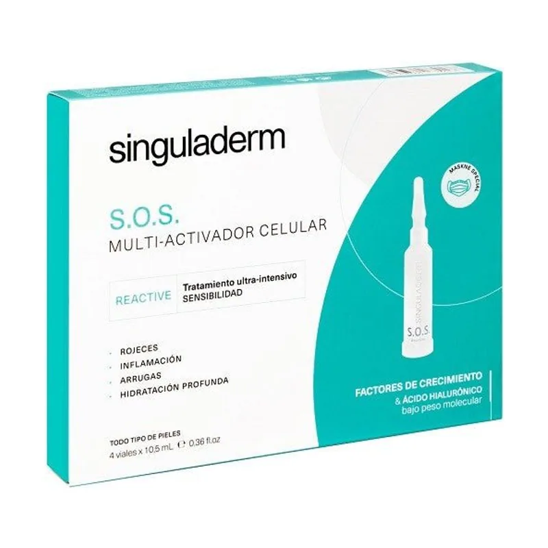 Primaderm Singuladerm S.o.s. Reactive 4 Viales De 10,5 Ml