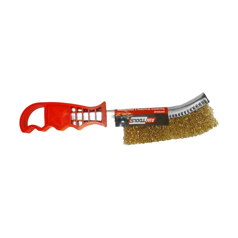 Awtools Cepillo de alambre de latón con mango plástico