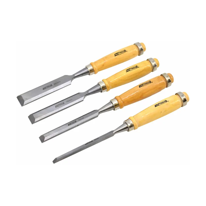 Awtools Juego DE Cuellos DE MADERA. Mangos 4 Unidades 6/12/18/24 MM