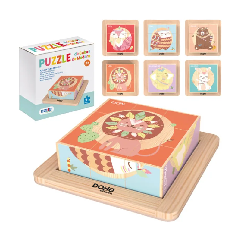 Dohe Educa Puzzles 3D Cubos de Madera 6