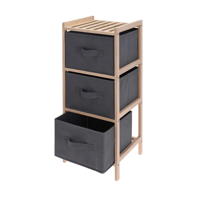 Storage solutions Armario de baño 3 compartimentos para almacenar 27,5x25,4x65cm