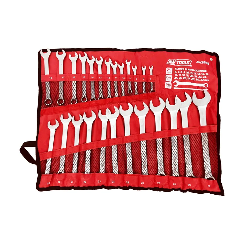 Awtools klucz komplet płasko-oczkowy 25szt. 6mm-32mm