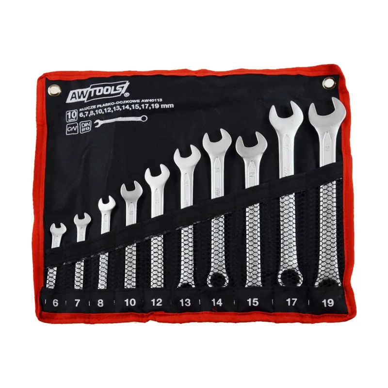 Awtools Juego de Llaves Combinadas 10 piezas 6-19 mm