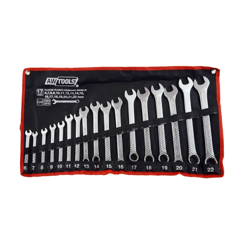 Awtools Juego de Llaves Combinadas 17 piezas 6-22 mm