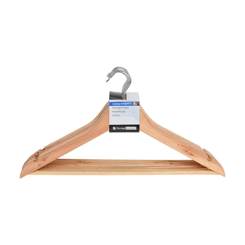 Storage solutions Asis Juego de Perchas kh1000030 Madera 8 Unidades