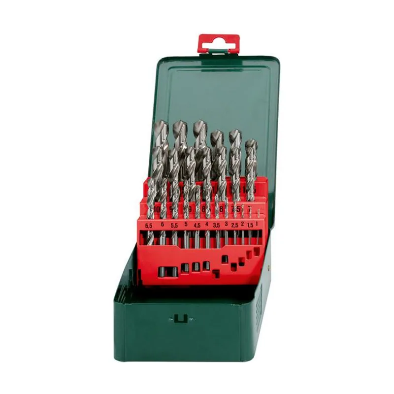 Metabo 627154000 627154000-Estuche metálico Broca para Metal HSS-G en