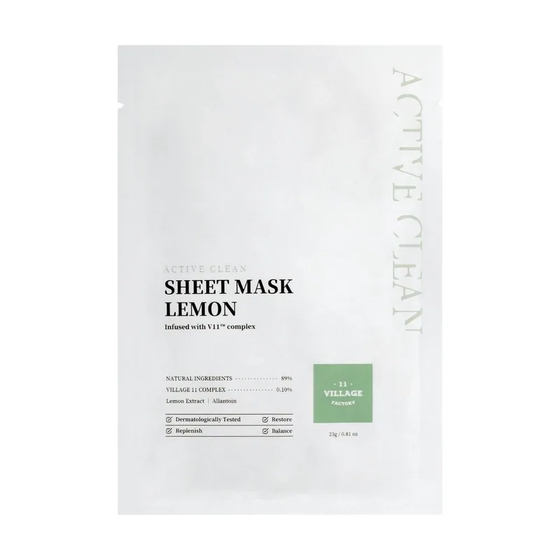 Village 11 Active clean sheet mask lemon 23 gr
