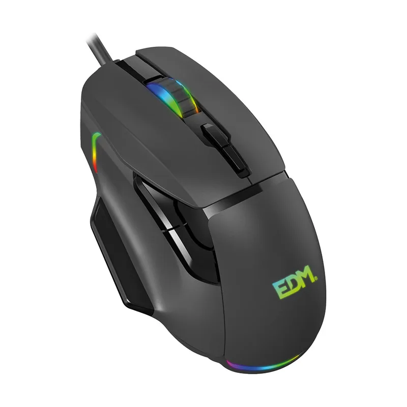 EDM Ratón Gaming con LED 07753 for Players Negro 7200 dpi
