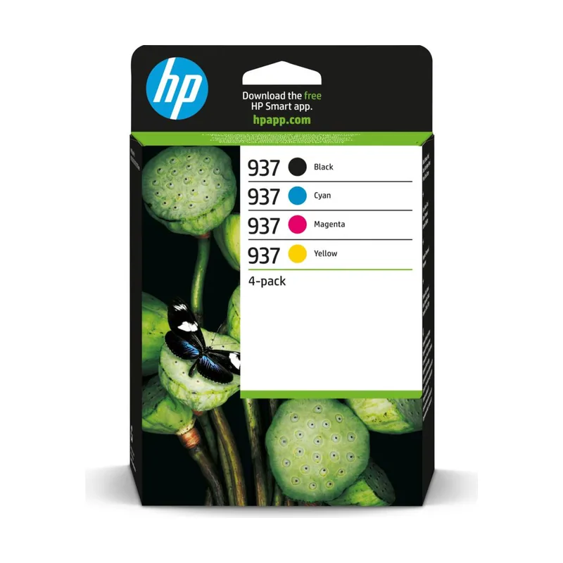 HP Paquete de 4 Cartuchos de Tinta 937 CMYK