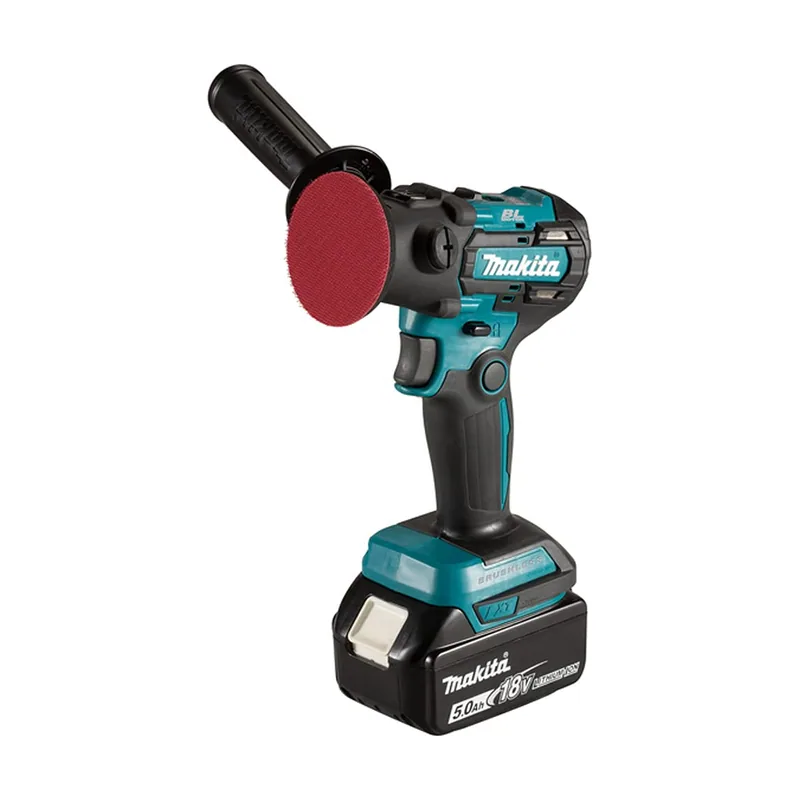 Makita Lijadora/pulidora sin escobillas DPV300RTJ de iones de litio LXT de 18 V con 2 baterías de 5.0 Ah y cargador suministrado en una funda Makpac