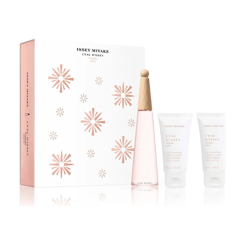 Issey Miyake Xmas 2023 Set L'Eau d'Issey Pivoine Peony Eau de Toilette + Body Lotion x2
