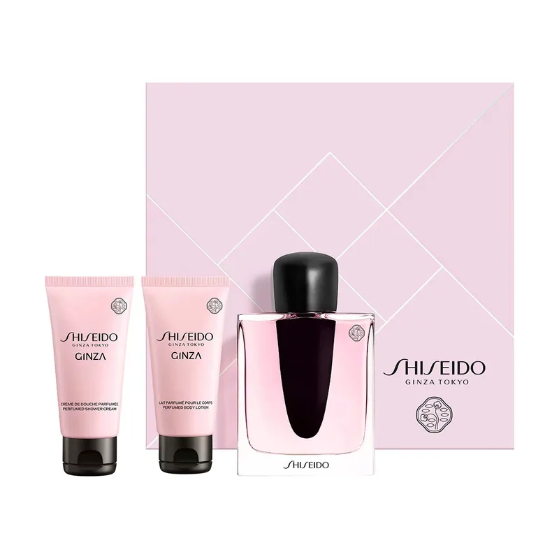 Shiseido Set Ginza Eau de Parfum 50 ml + Loción Corporal 50 ml + Gel de Ducha 50 ml