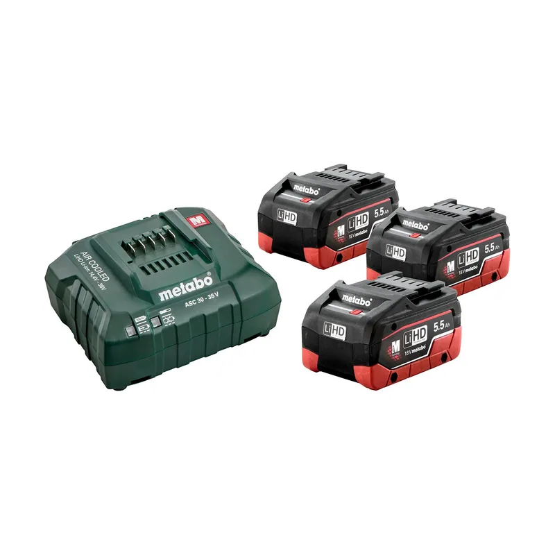 Metabo Kit básico de 3 baterías LiHD 5,5 Ah