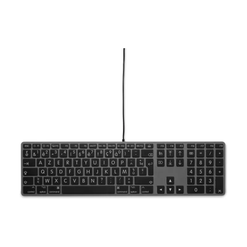 Lmp Teclado francés USB AZERTY con Letras mayúsculas y Teclado numérico