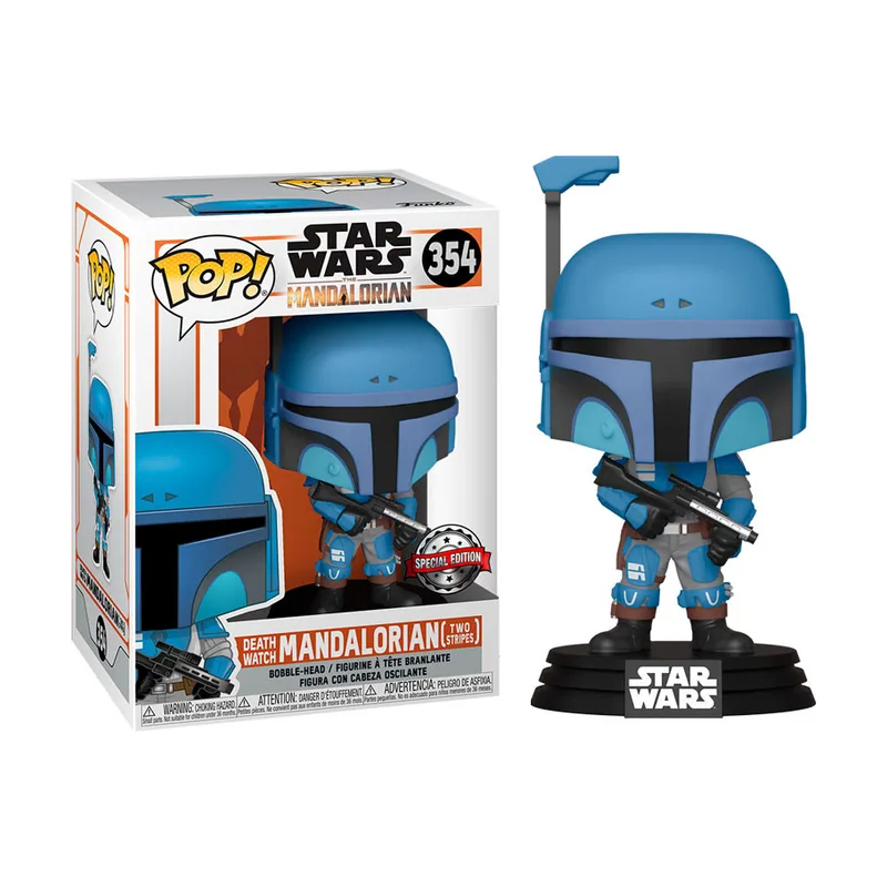 Funko pop star wars the mandalorian el mandaloriano flashback azul edicion especial 46091