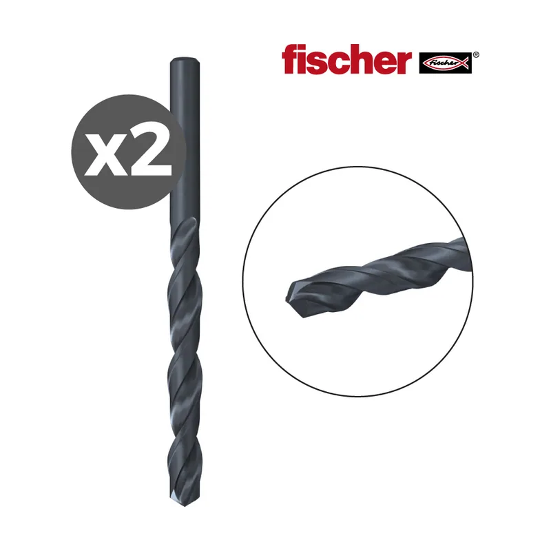Fischer Pack 2 brocas para metal hss-r din338 2,5x30/57