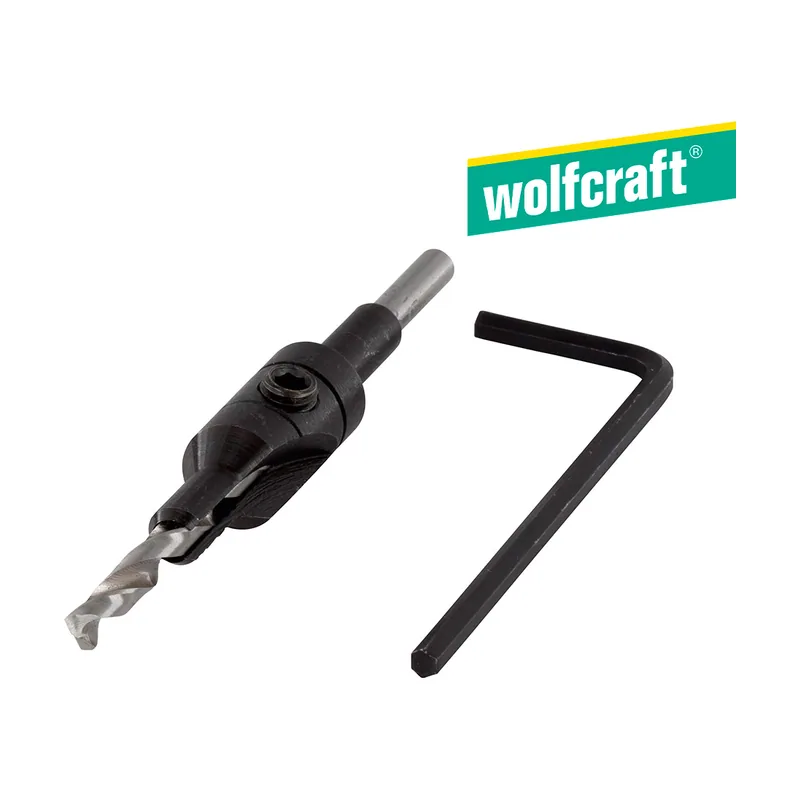 Wolfcraft Broca de perforación previa con avellanador