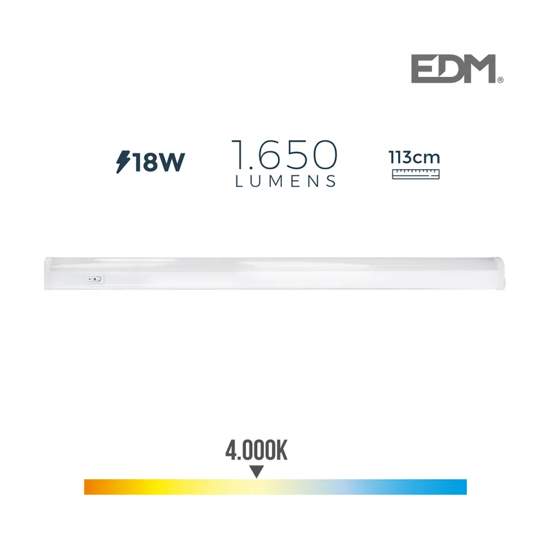 EDM REGLETA Electronica LED 18W 1650lm