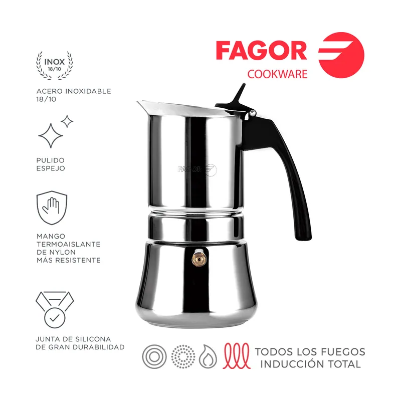 Fagor Etnica Cafetera Italiana 4 Tazas