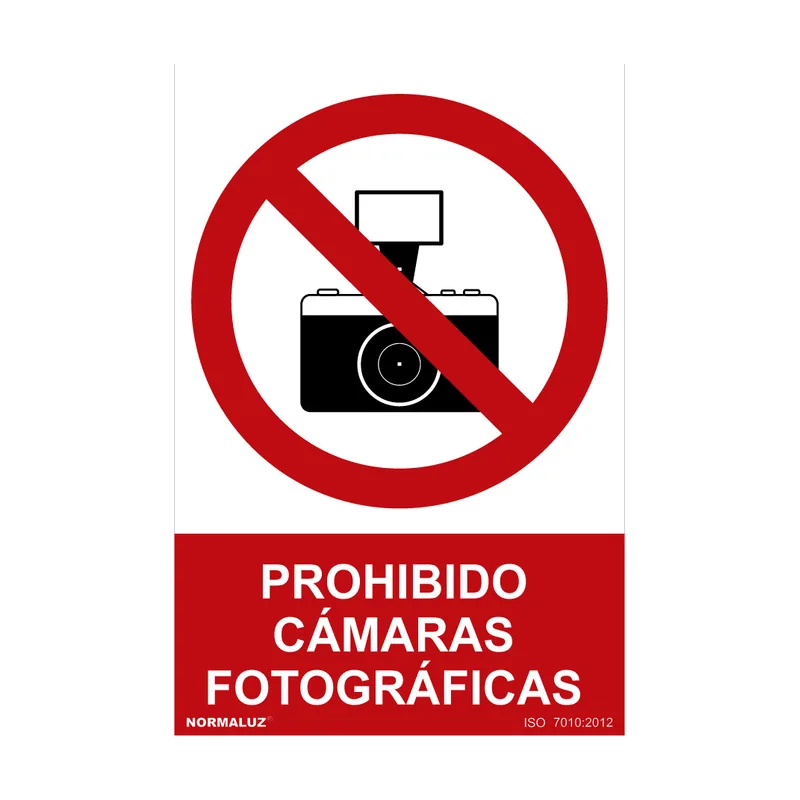 Normaluz Señal Prohibido Camaras Fotograficas PVC 30X40CM