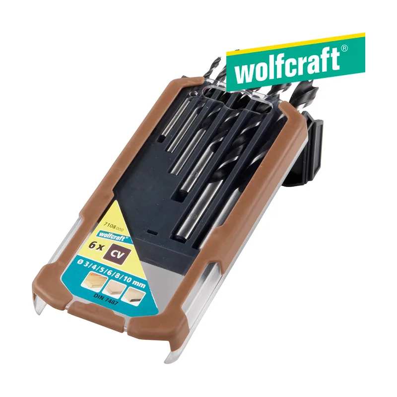 Wolfcraft Juego de brocas espirales para madera