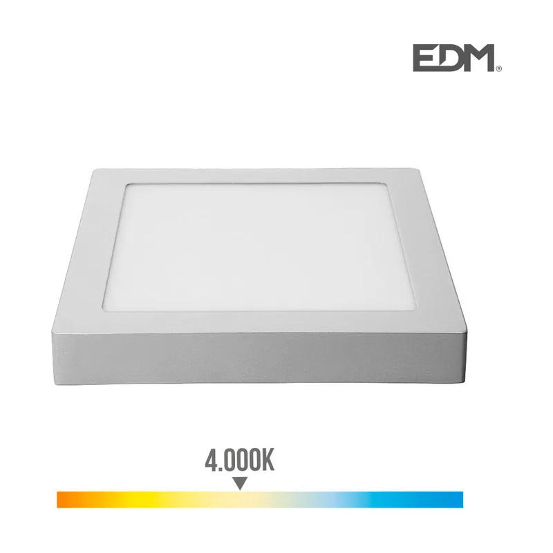 EDM Edp 31593 Downlight Superficie Cuadrado Led Marco Cromo