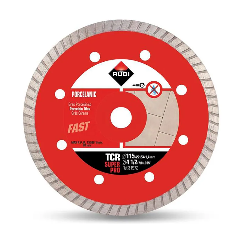 Rubi 31972 Disco Diamante gres porcelánico turbo TCR 115 mm SUPERPRO