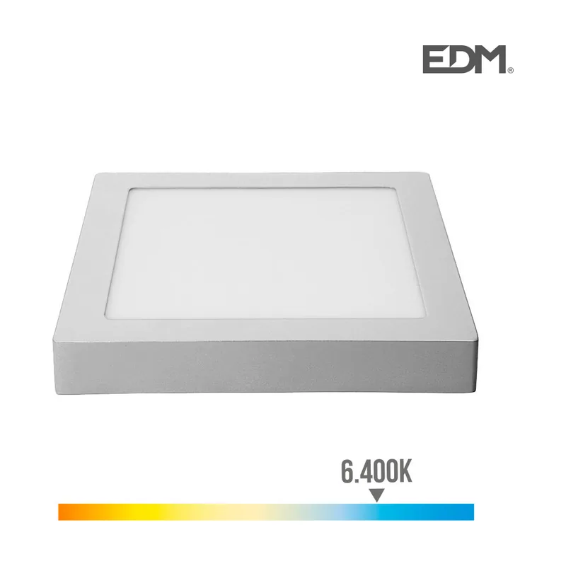EDM EDP Downlight Superficie Cuadrado LED Marco Cromo