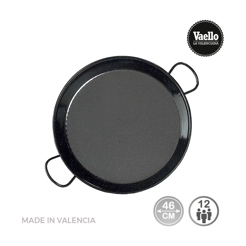 Vaello Paellera de acero esmaltado Campos La Valenciana